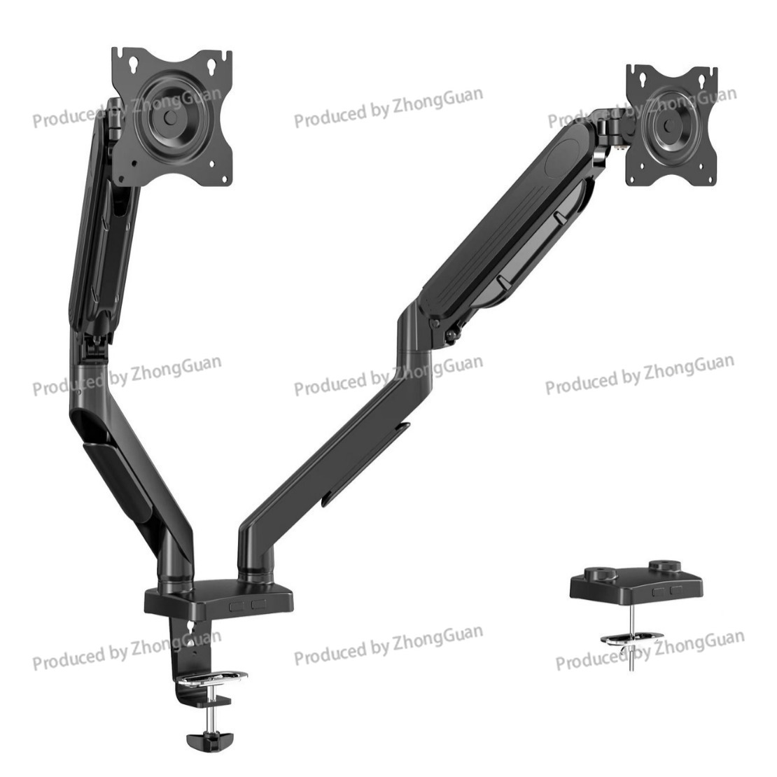 Dual Monitor Arm - Gas Spring Dual-arm Monitor Mount, Free-floating