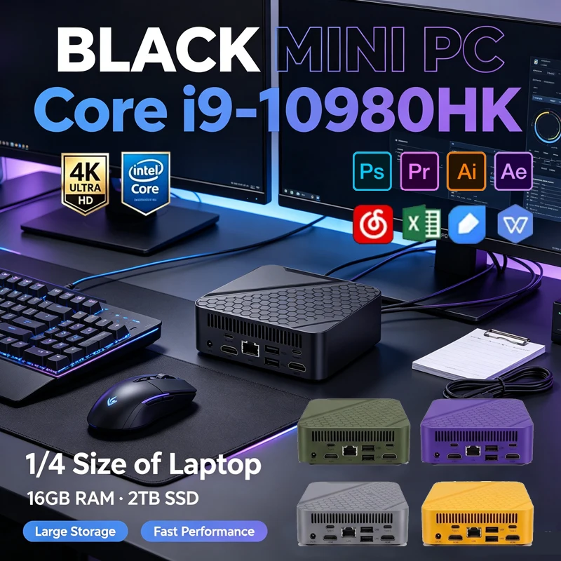 Pc Gaming Editing - Colorful Portable Mini PC, Intel i9‑10980HK,