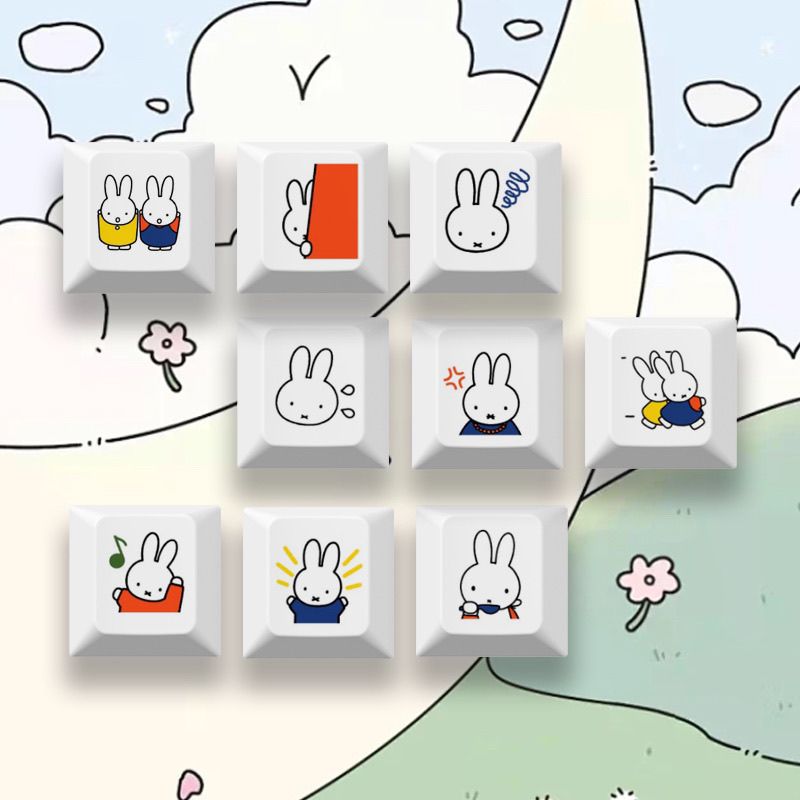 New Miffy rabbit cartoon cute  - огляд і ціна Mechanical Keyboard
