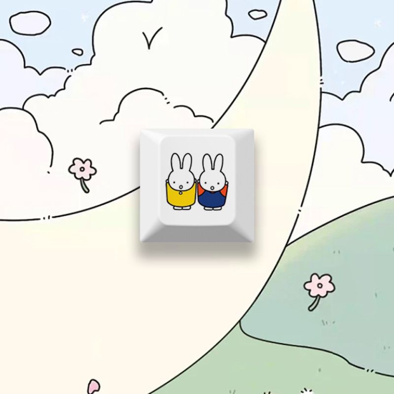 New Miffy rabbit cartoon cute  - огляд і ціна Mechanical Keyboard