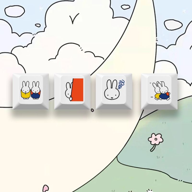 New Miffy rabbit cartoon cute  - огляд і ціна Mechanical Keyboard