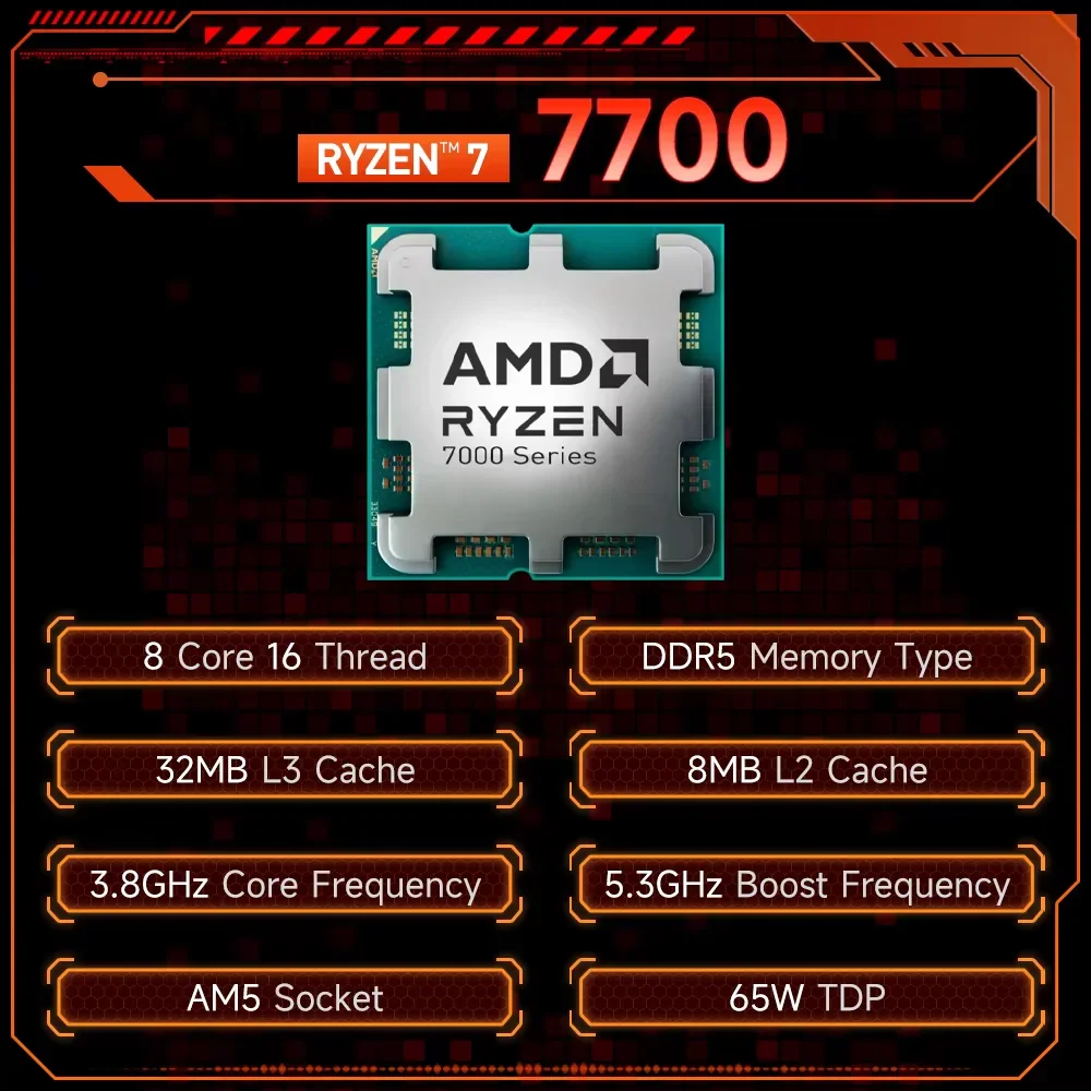 AMD R7 7700 Ryzen 7 7700 Budge - огляд і ціна Pc Gaming Amd Ryzen 7
