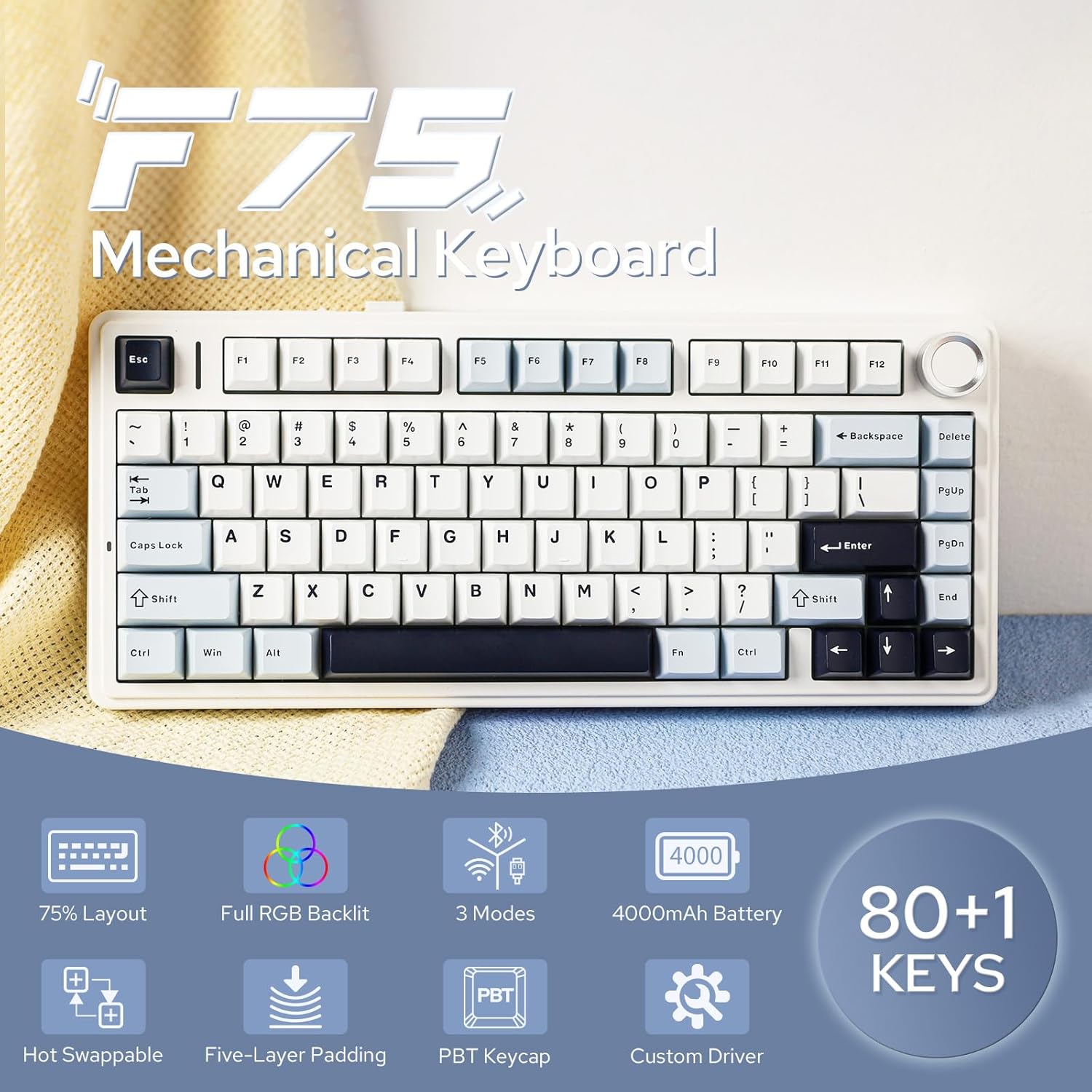 Aula F75 Mechanical Keyboard 7 - огляд і ціна Pc Gaming Gigabyte