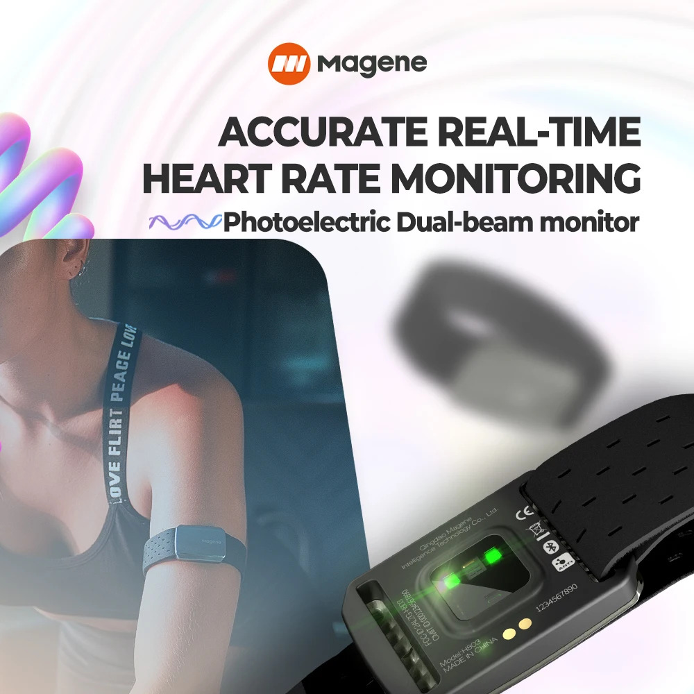 Magene H803 Heart Rate Armband - огляд і ціна Dual Monitor Arm