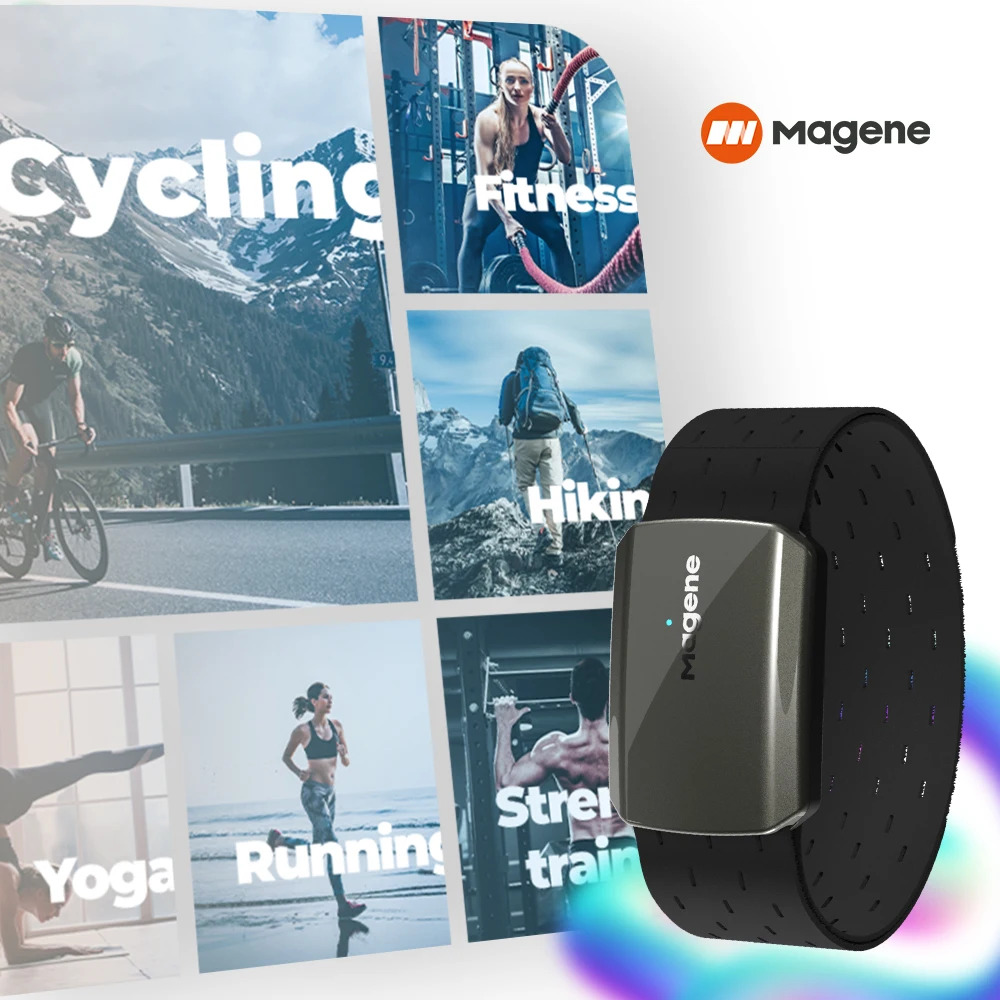 Magene H803 Heart Rate Armband - огляд і ціна Dual Monitor Arm