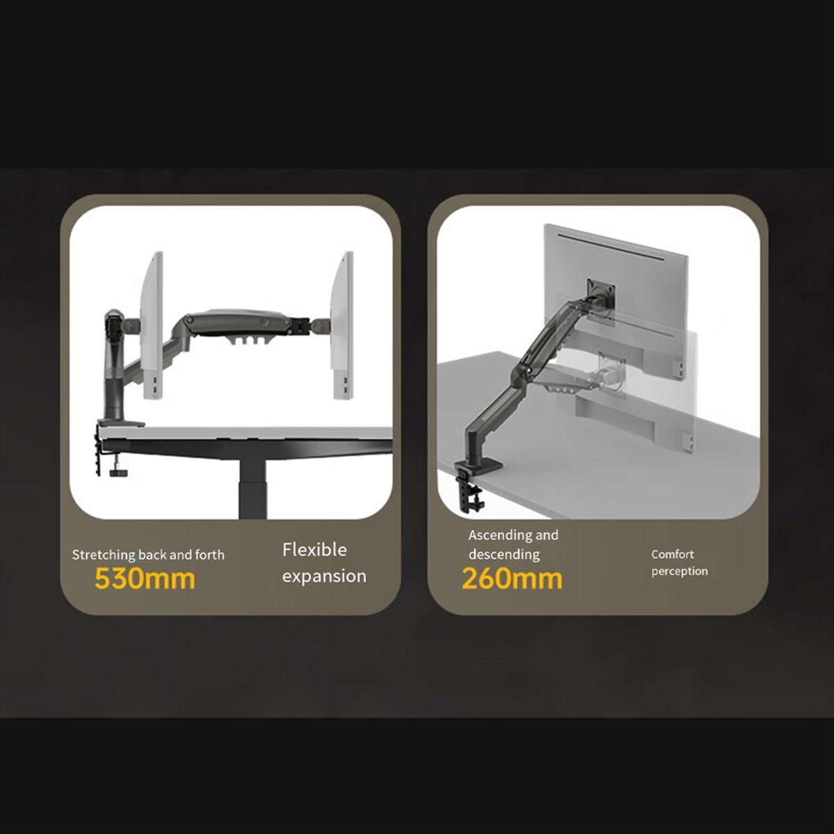 A55T F160 Desktop Spring Monit - огляд і ціна Dual Monitor Arm