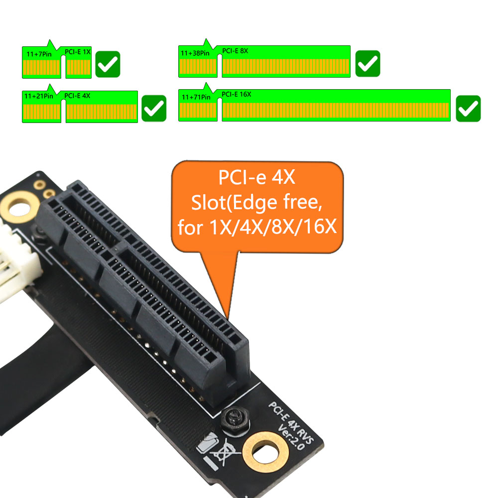 Add On Cards 270 Degree Mini P - огляд і ціна Pcie Riser Cable