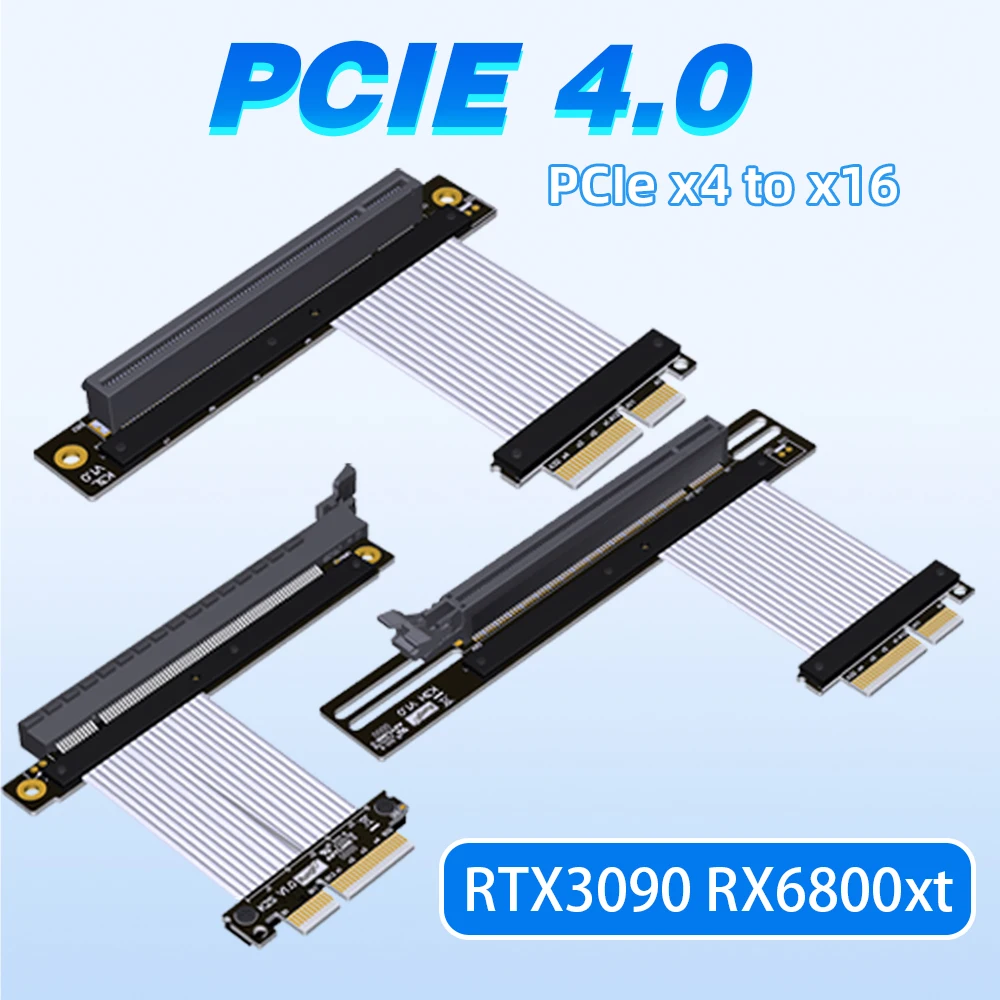 PCIe 4.0 X4 To X16 RTX3090 RX6 - огляд і ціна Pcie Riser Cable