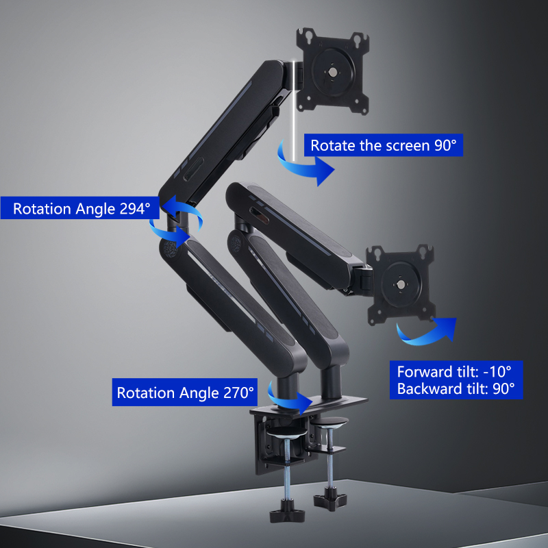 New Arrival Gas Spring Desk Mo - огляд і ціна Dual Monitor Arm