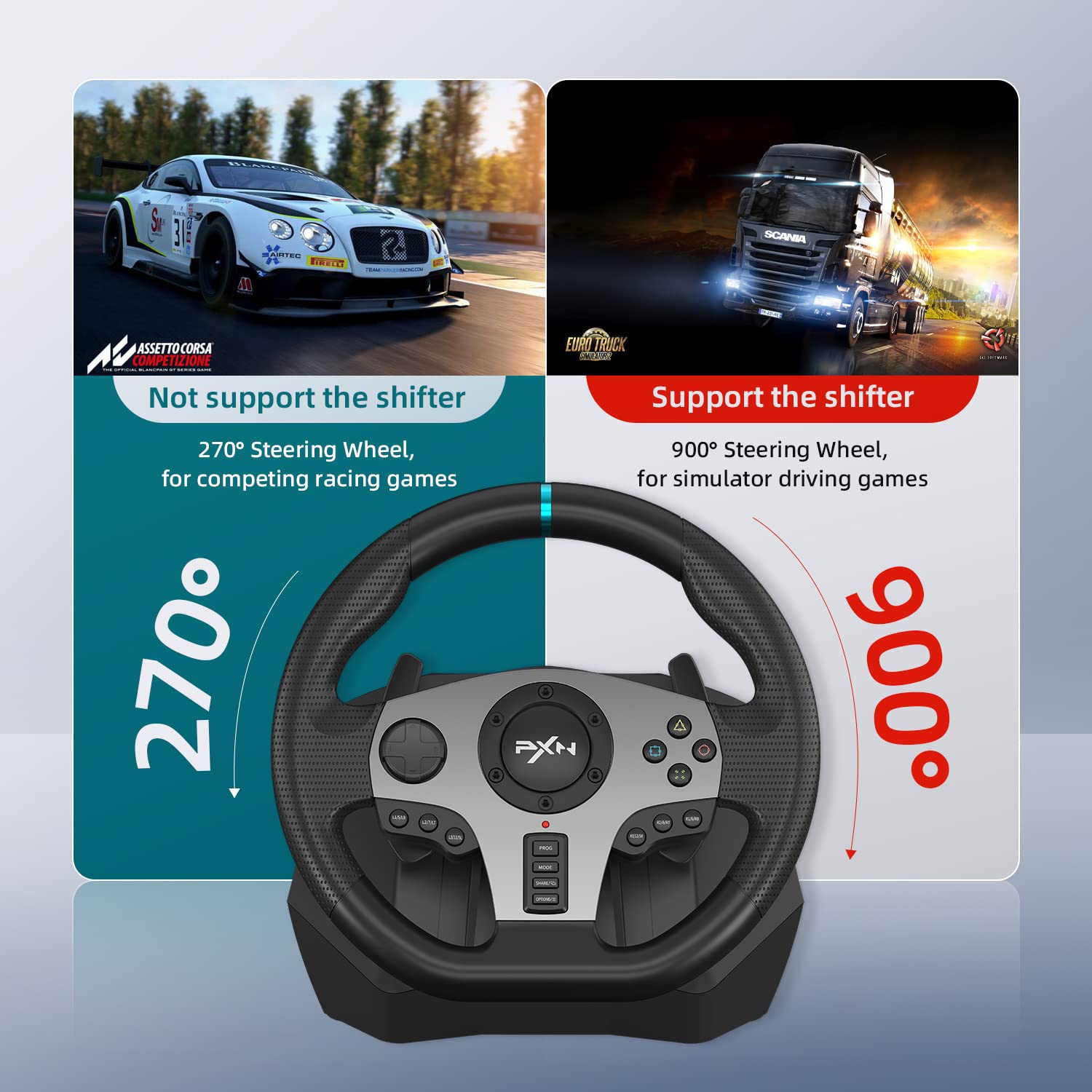 PXN V9 Volante PC Steering Whe - огляд і ціна Pc Gaming Xgear