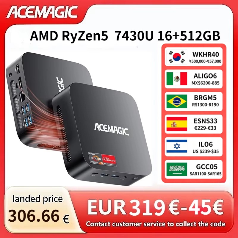 ACEMAGIC AMD Ryzen 5 7430U Min - огляд і ціна Pc Gaming Amd Ryzen 7