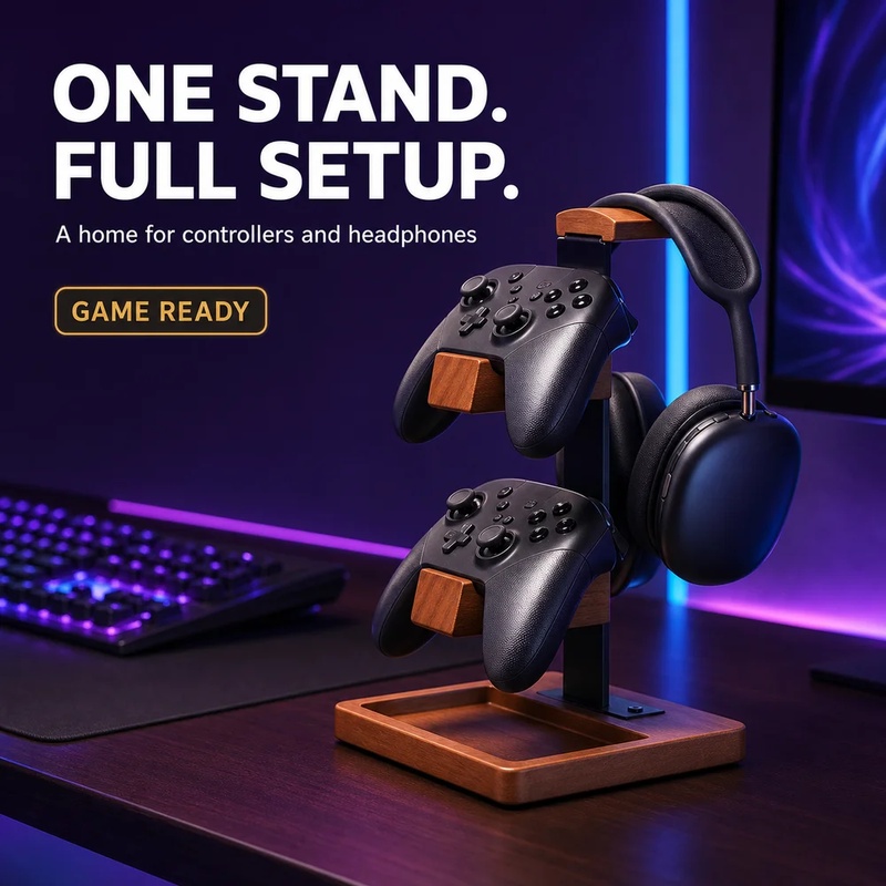 Wooden Headphone Stand Gaming  - огляд і ціна Pc Gaming Earphones