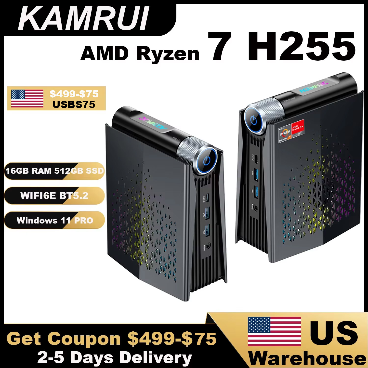 KAMRUI Gaming Mini PC Ryzen 7  - огляд і ціна Pc Gaming Amd Ryzen 7
