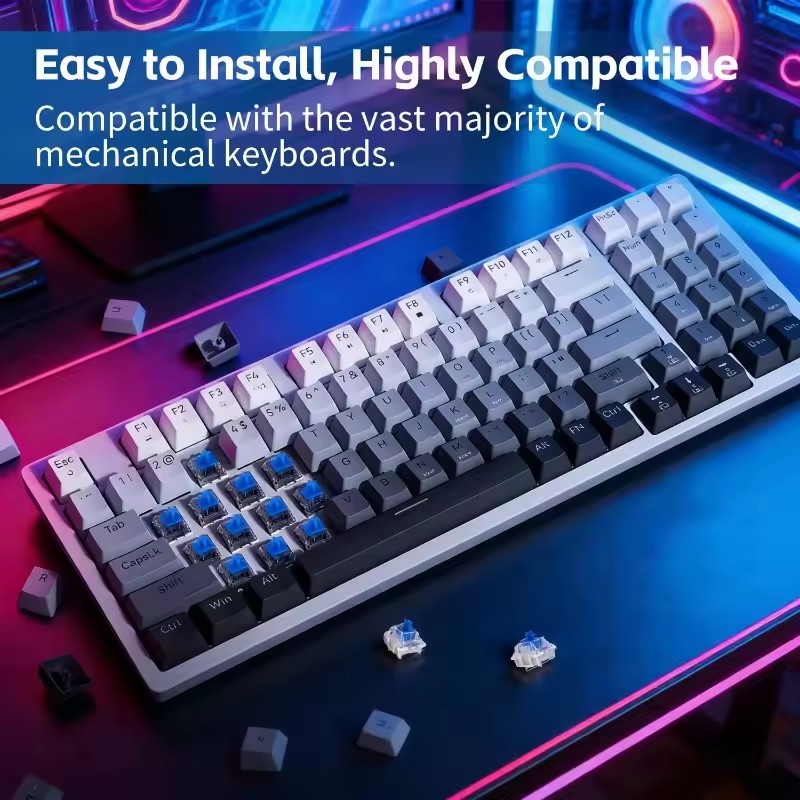 10-30Pcs 3 Pin Blue Red Brown  - огляд і ціна Mechanical Keyboard