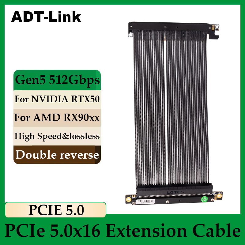 ADT-Link PCIe 5.0 x16 Double R - огляд і ціна Pcie Riser Cable
