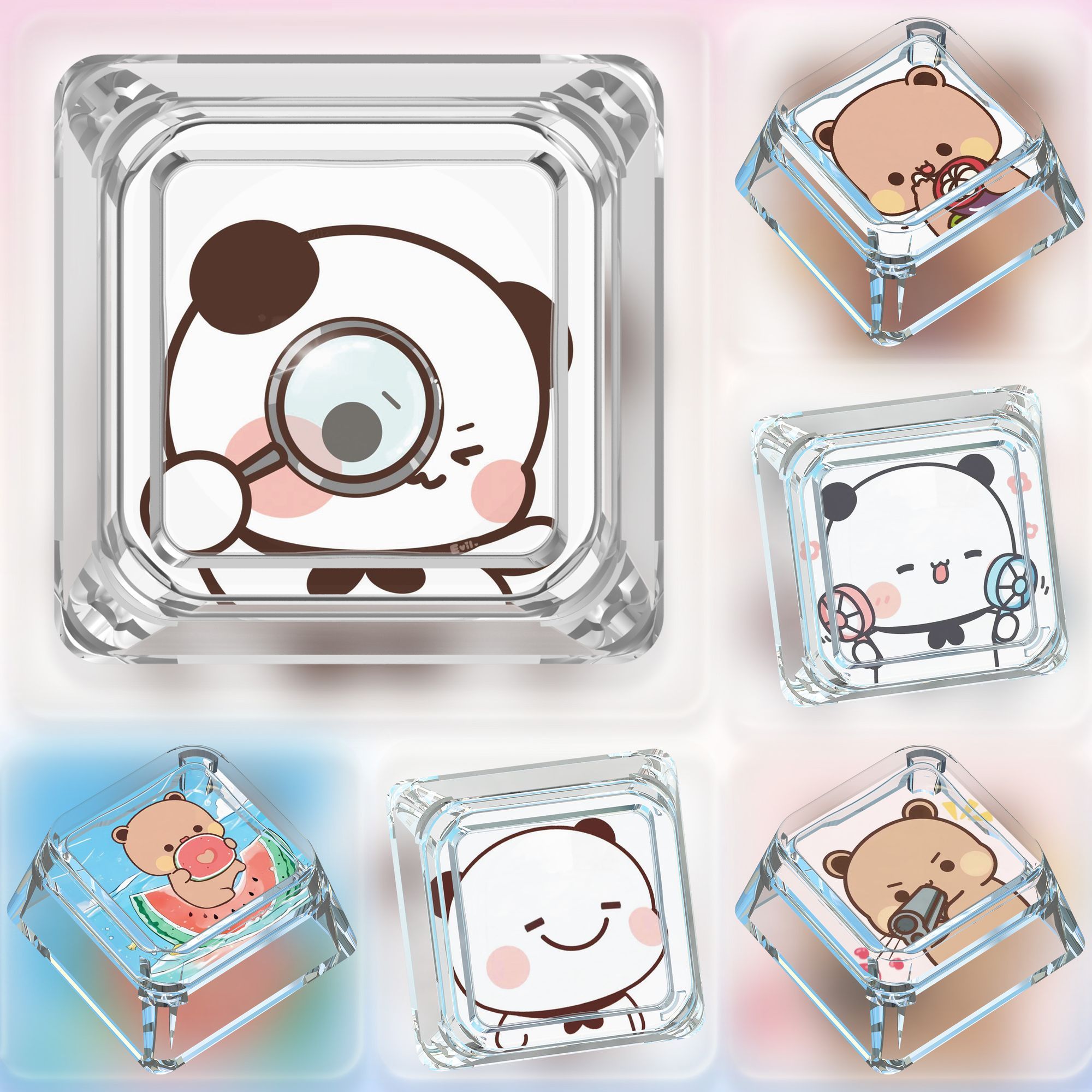 Cute Bubu Dudu Keycaps ABS Cus - огляд і ціна Mechanical Keyboard